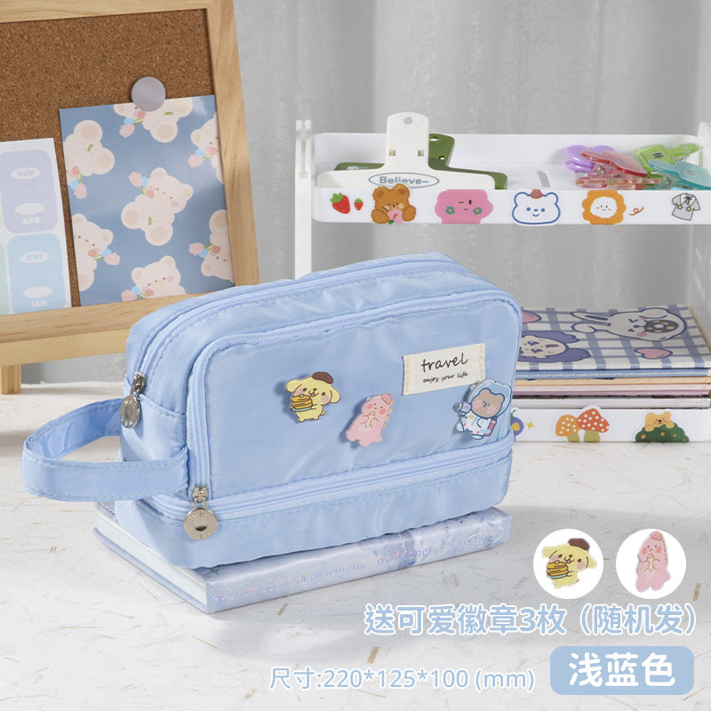 Kuromi Large Capacity Dual-Layer Pencil Case