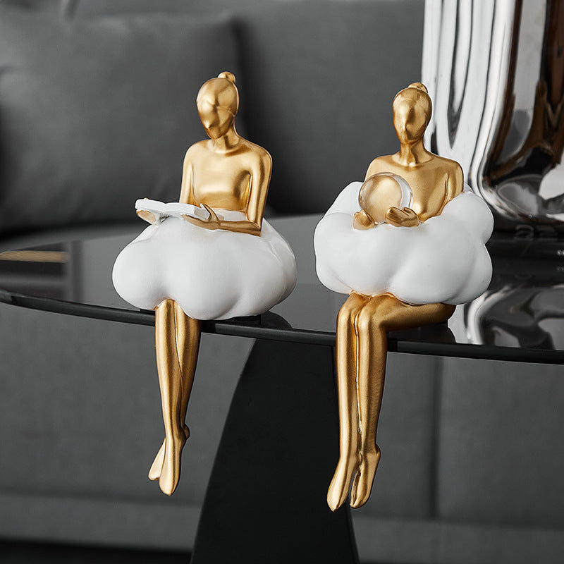 Original Design Cloud Girl Figurine for Home Decor