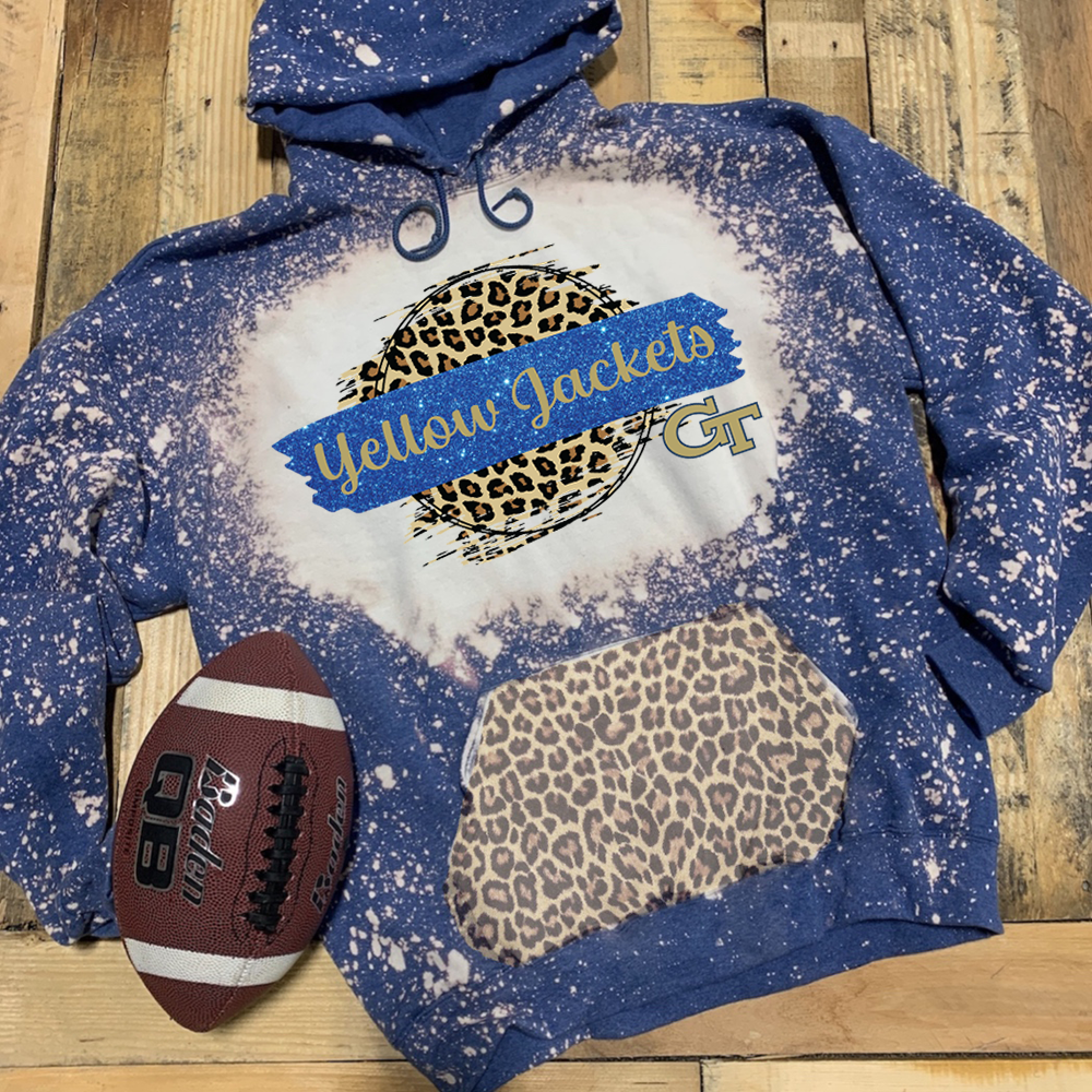 Georgia Tech Yellow Jackets w/ Leopard Circle