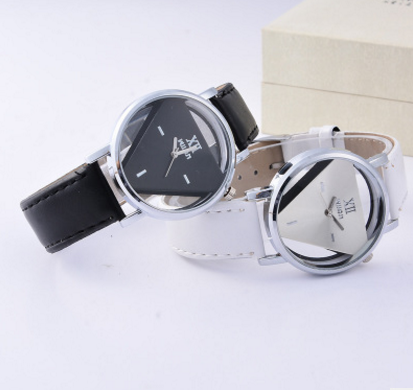 New Black and White Couple's Quartz Watch with Hollow Design