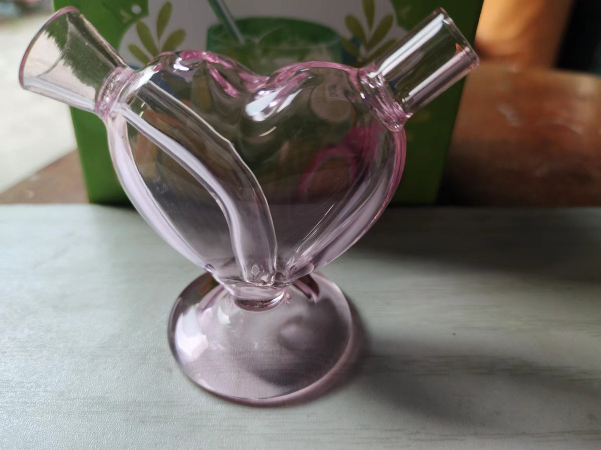 Customizable Colorful Transparent Glass Heart Craft