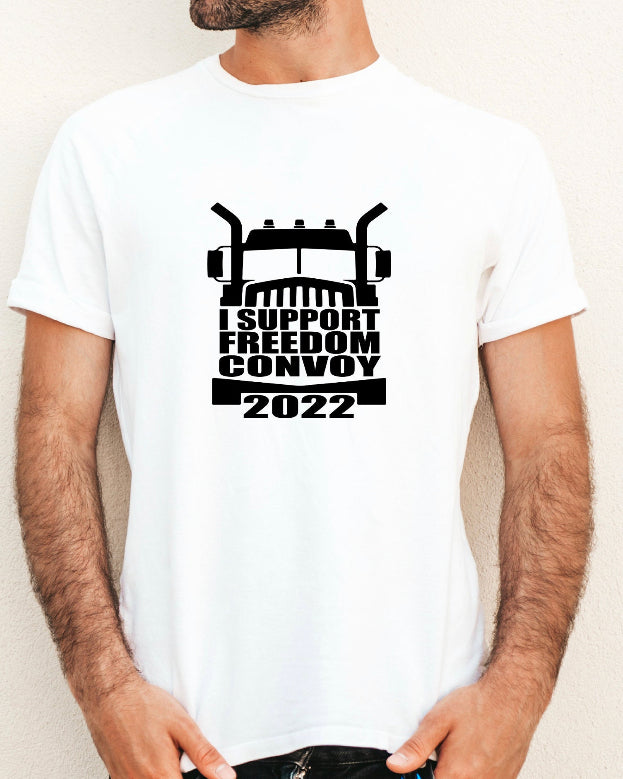 I Support Freedom Convoy 2022 - #MandateFreedom - Black Ink
