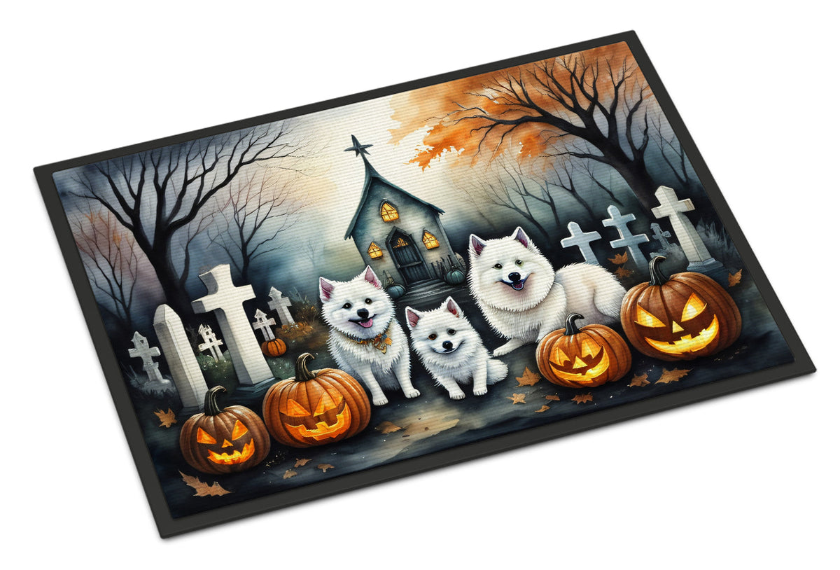 American Eskimo Spooky Halloween Doormat