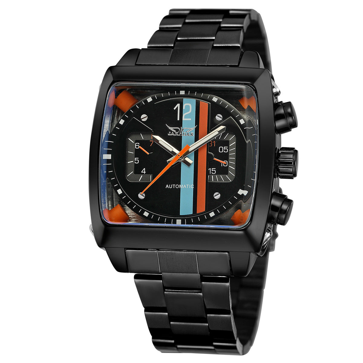 Multifunctional Square TV Style Men's Casual Watch