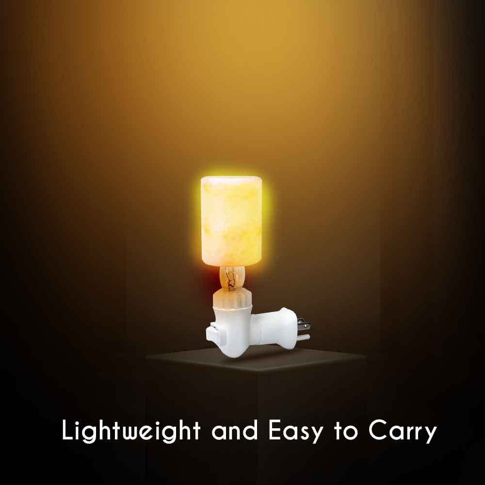 Pride of India Crystal Salt Night Lamp - Made w/ Naturally Occurring Himalayan Pink Salt– Home Decor – Handcrafted – Elevates Mood/ Brightens Space – Better Air Quality