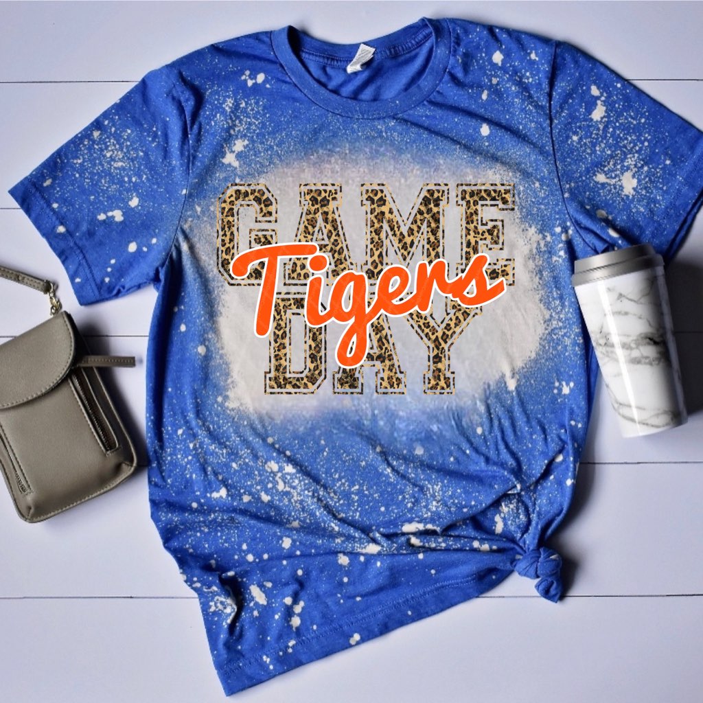 Coweta Tigers Game Day w/ Orange & Leopard Print - 14 Color Options
