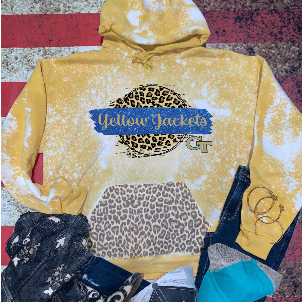 Georgia Tech Yellow Jackets w/ Leopard Circle