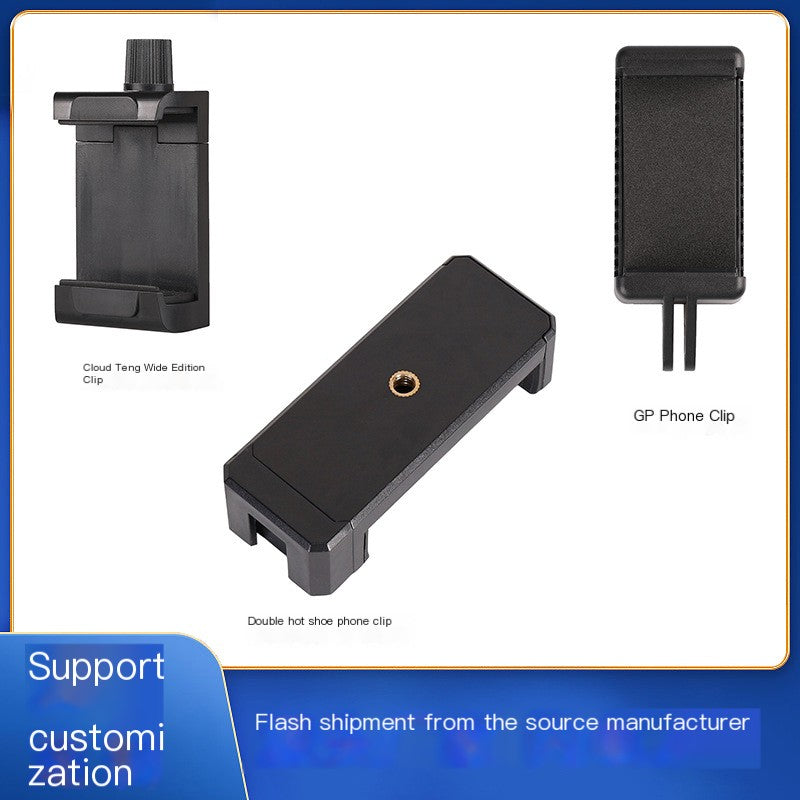 Plastic Phone Clip with Hot Shoe for Live Streaming