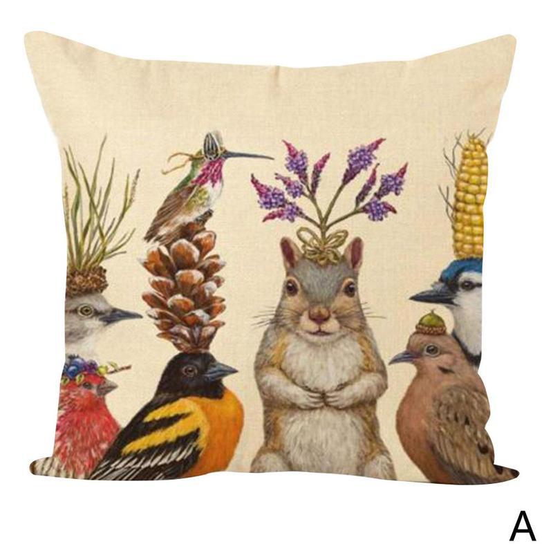 Animal Owl Cushion Cover Pillowcase (No Pillow Included)