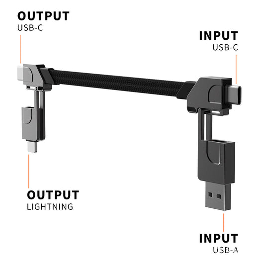 4-in-1 PD Fast Charging Keychain with Type-C (60W)