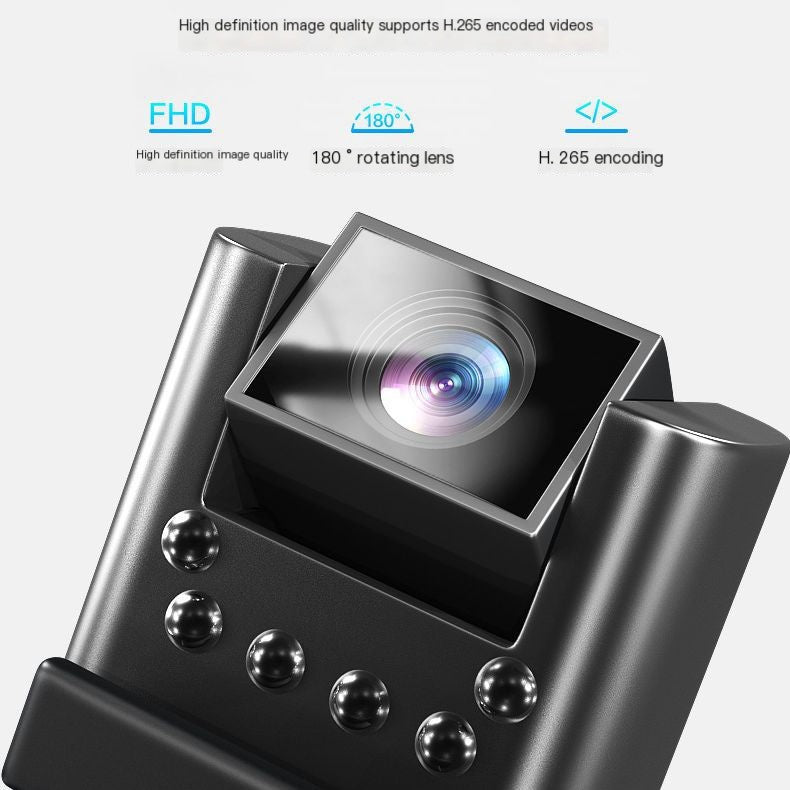 HD Portable Body Camera with Rotating Lens and Recorder