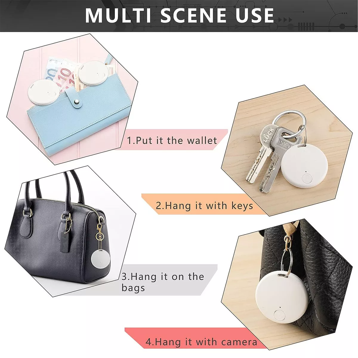 Bluetooth Mini GPS Tracking Air Key Tag Child Pet Finder Tracker Location Device