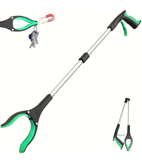 Foldable Grabber with 360° Swivel Clip - Blue (One Piece)