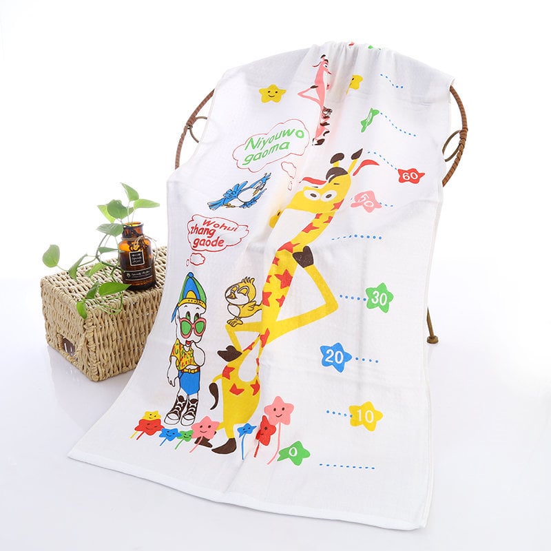 Double-layer Cartoon Print Baby Bath Towel