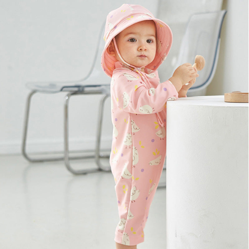 2024 Kids One-Piece Swimwear - Quick-Dry Sun Protection