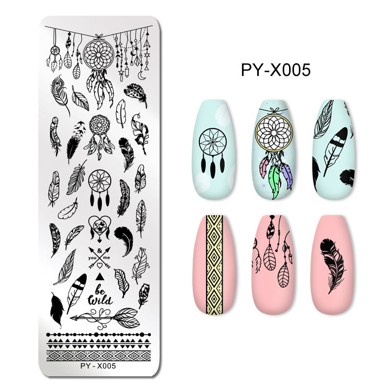 Nail Steel Printing Plate with Blue Film Template