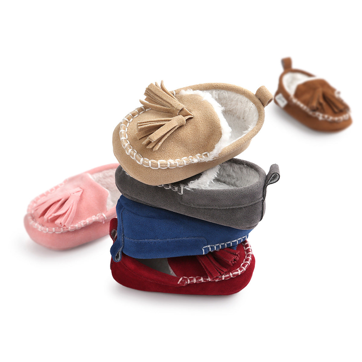 Winter Baby Moccasins, Soft Non-Slip Walking Shoes