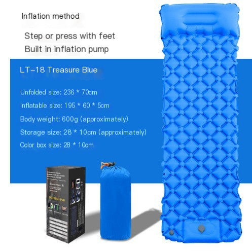 Automatic Outdoor Inflatable Camping Mattress TPU Lightweight