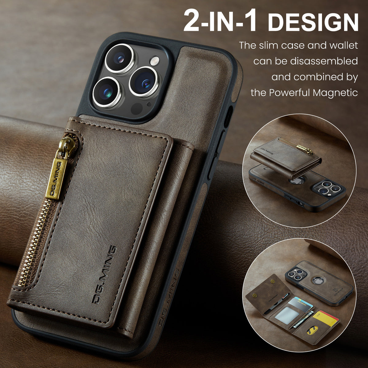 Magnetic Wallet Case for iPhone 14 Pro Max (M5)