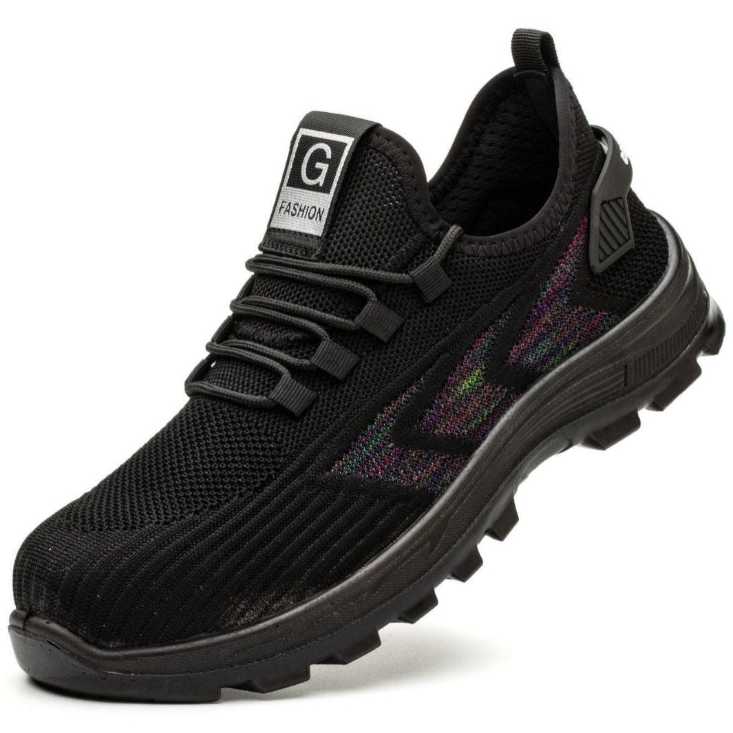 Men's Safety Shoes with Steel Toe, Lightweight & Slip-Resistant