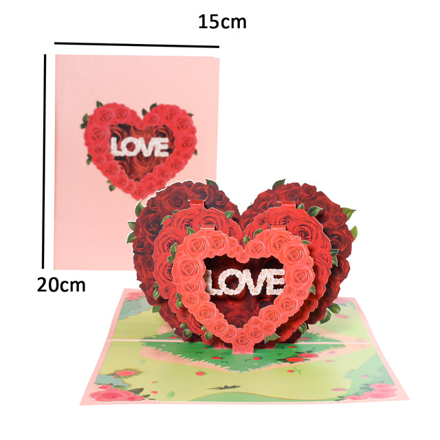 Pop-Up Love Card for Valentine's Day and Anniversaries