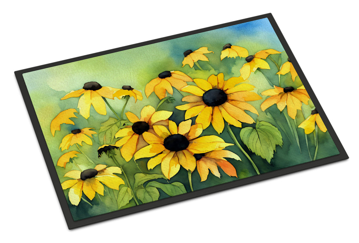 Maryland Black-Eyed Susans in Watercolor Doormat