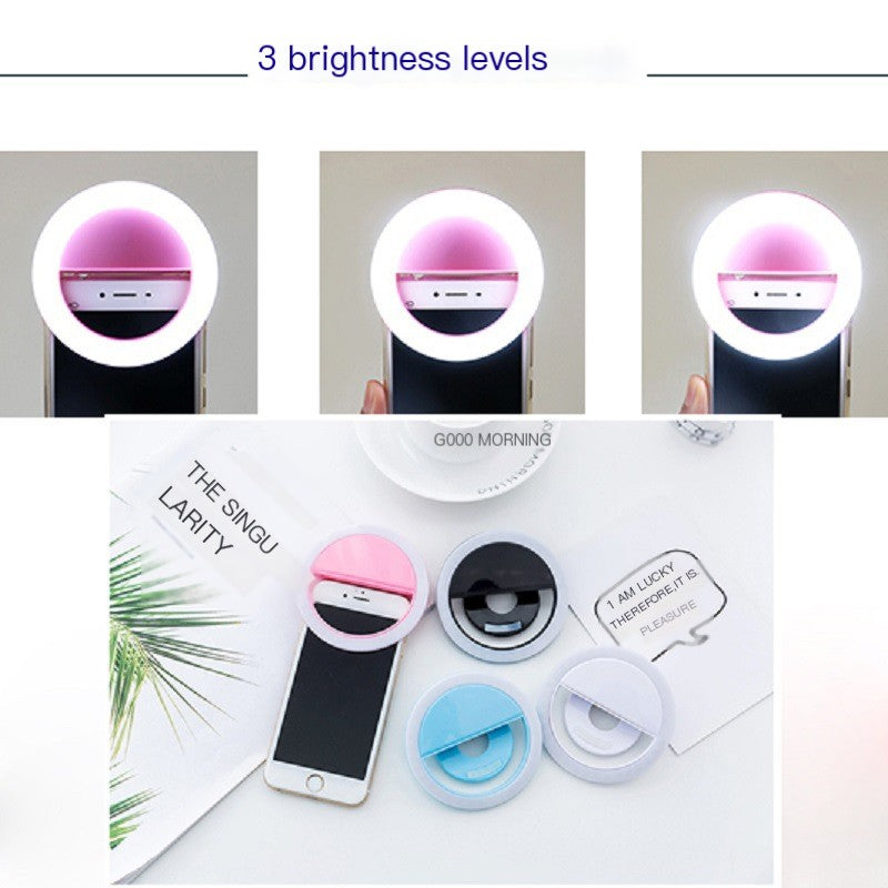 RK12 Portable LED Ring Light for Mobile Selfies