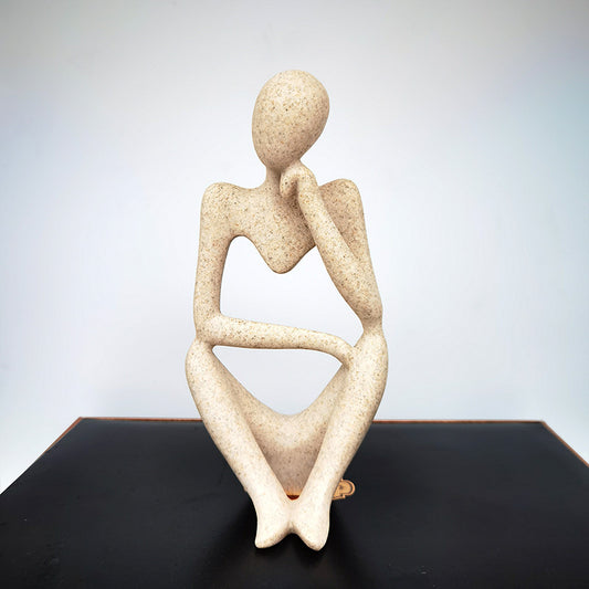 Abstract Resin Thinker Sculpture for Home Decoration