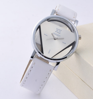 New Black and White Couple's Quartz Watch with Hollow Design