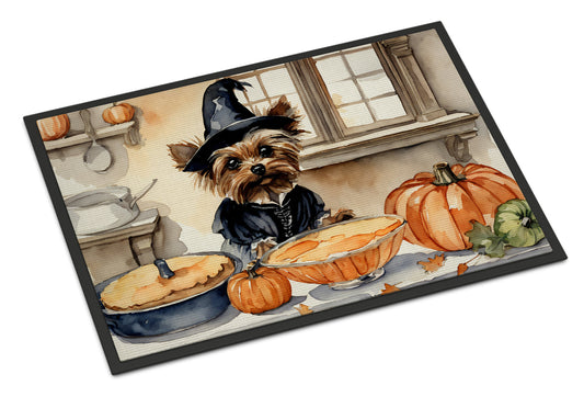 Yorkie Fall Kitchen Pumpkins Doormat