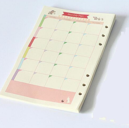 Cartoon 6-Hole Notebook Inner Pages for Fresh Journaling