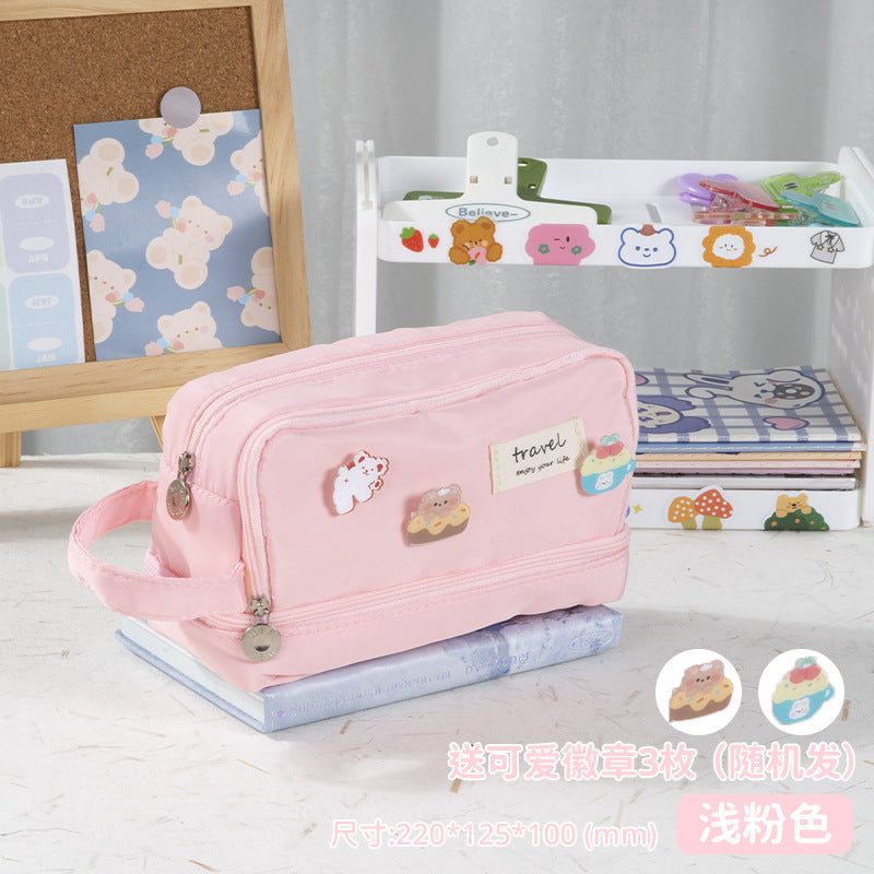 Kuromi Large Capacity Dual-Layer Pencil Case