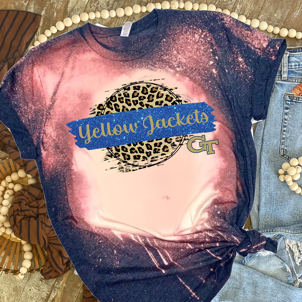 Georgia Tech Yellow Jackets w/ Leopard Circle