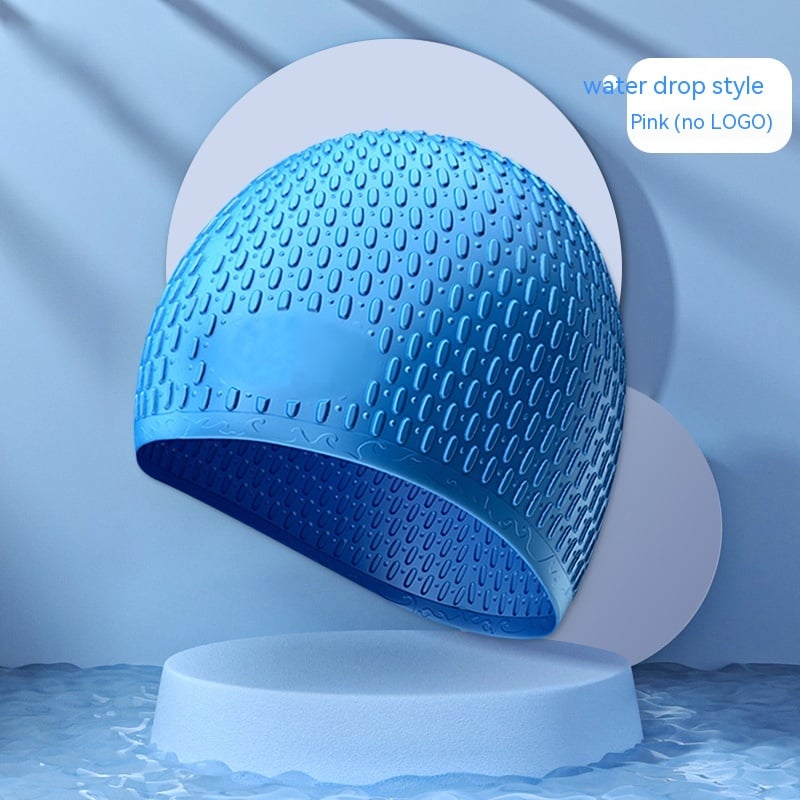 Fashionable Silicone Water Drop Swim Cap