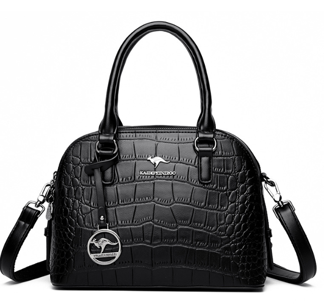 Crocodile Leather Backpack with Dual Straps