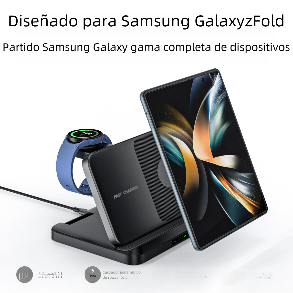 W82S Foldable 3-in-1 Wireless Charger for Samsung FOLD