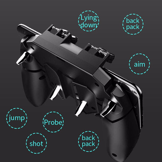 AK66 Mobile Game Controller for PUBG (Six-Finger)