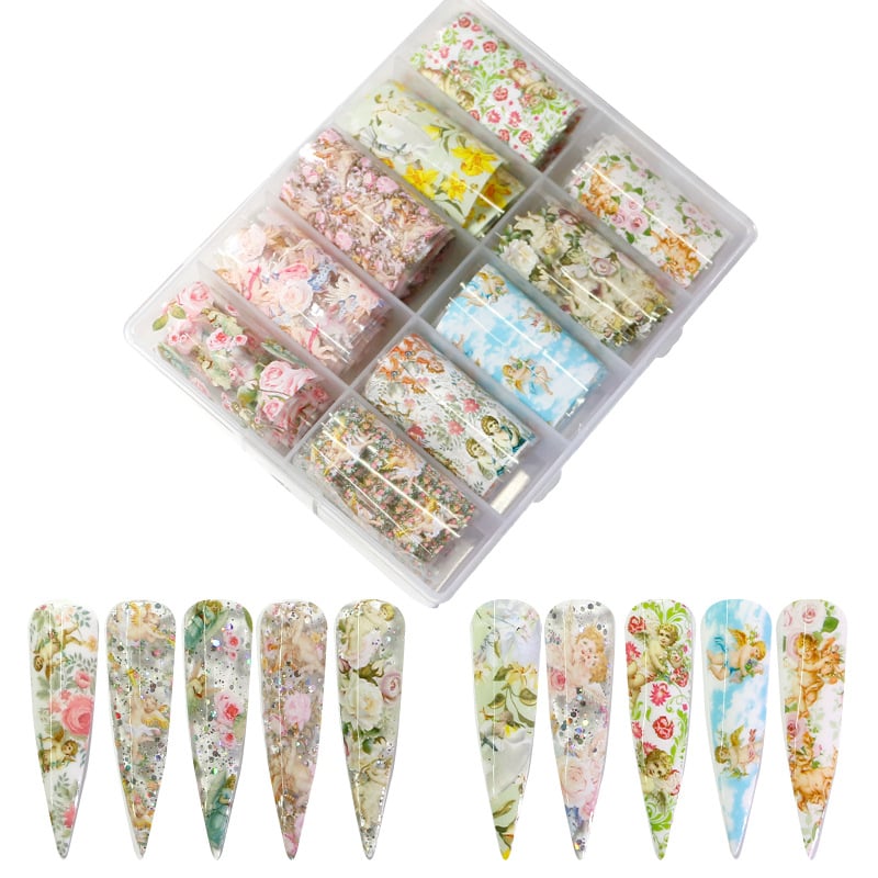 Smudge Marble Starry Sky Snake Nail Transfer Paper