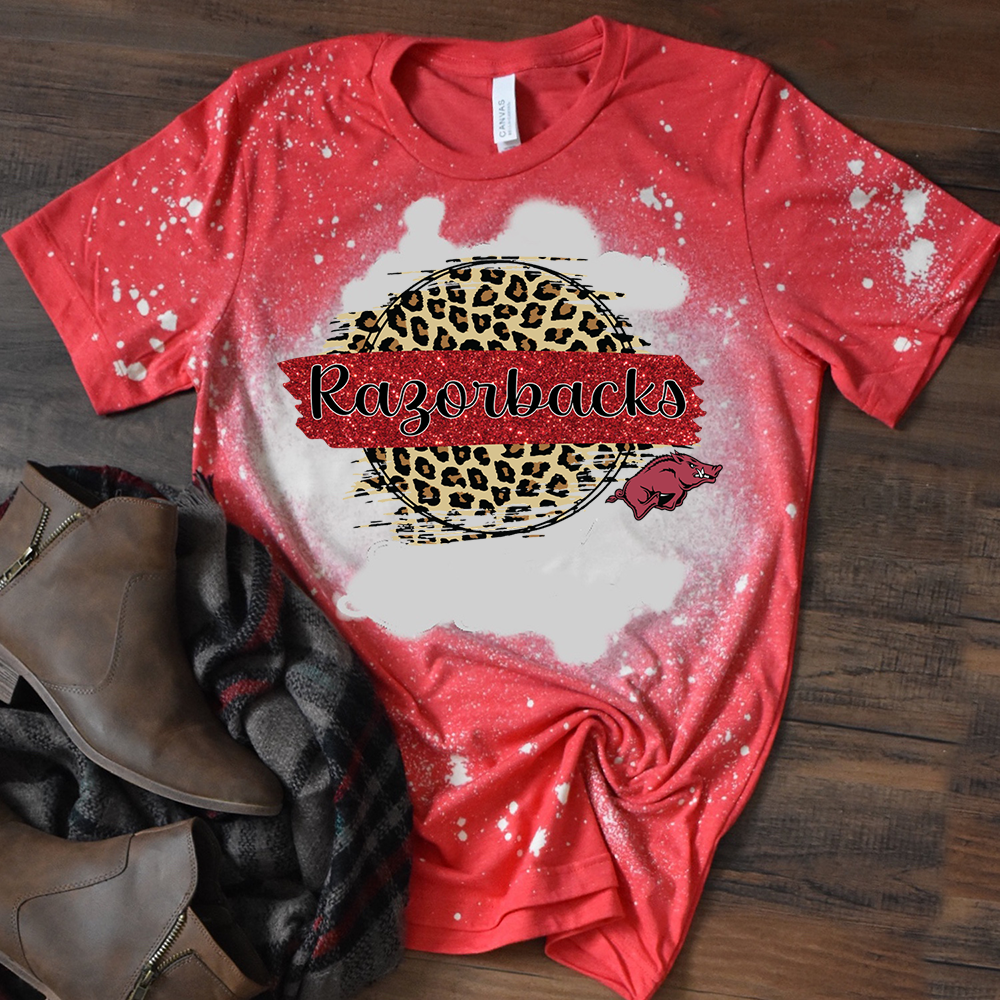 Arkansas Razorbacks w/ Leopard Circle