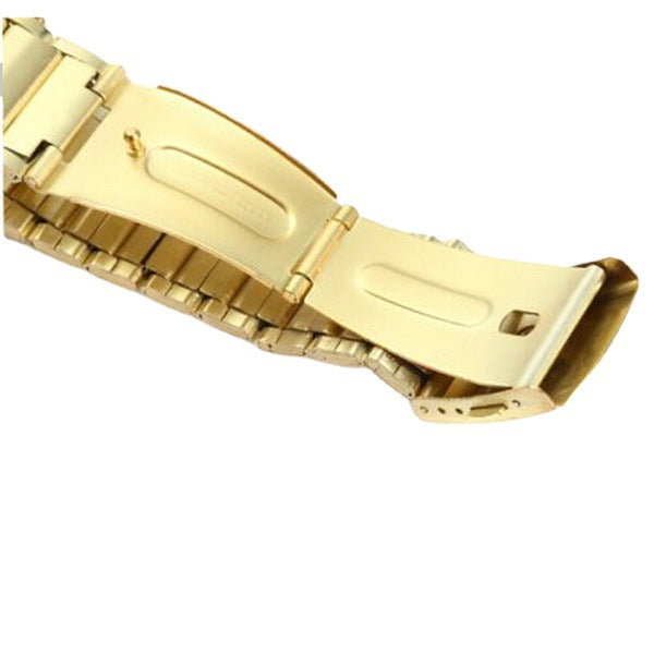 SHIWEIBAO Men's Steel Band Dual Time Zone Watch