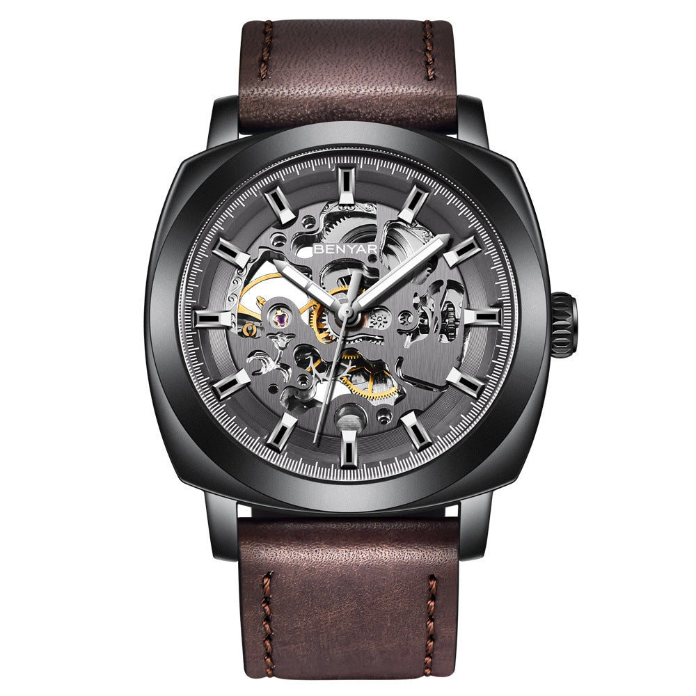 Multi-Functional Hollow Mechanical Waterproof Watch
