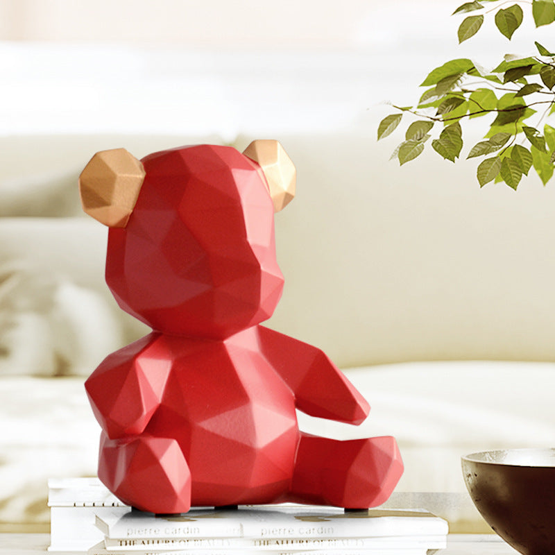 Nordic Resin Bear Piggy Bank Home Decor for Kids