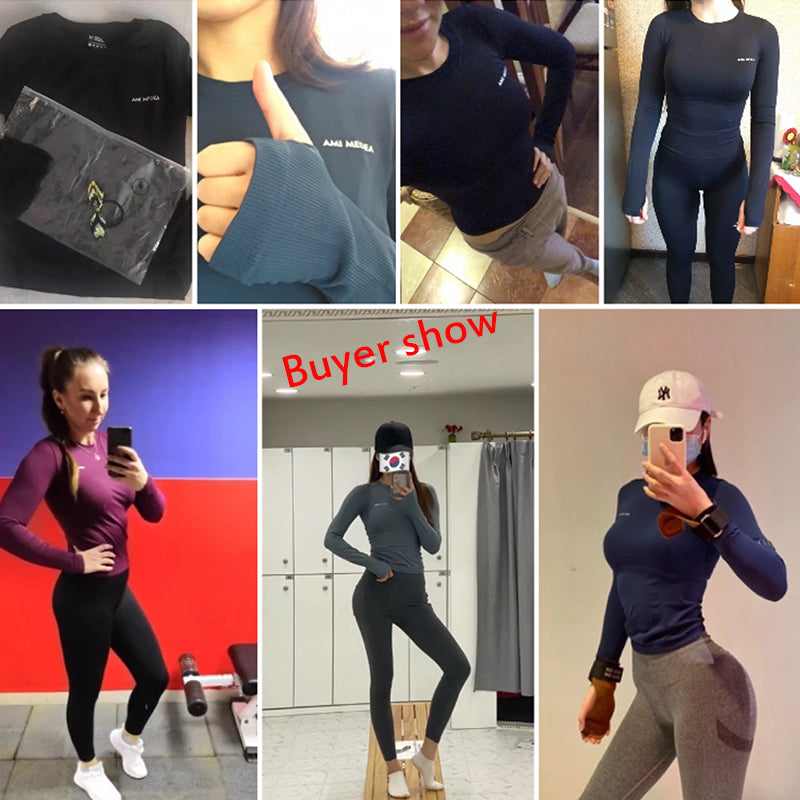 Women's Long Sleeve Yoga Fitness Tops