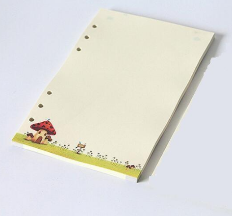 Cartoon 6-Hole Notebook Inner Pages for Fresh Journaling