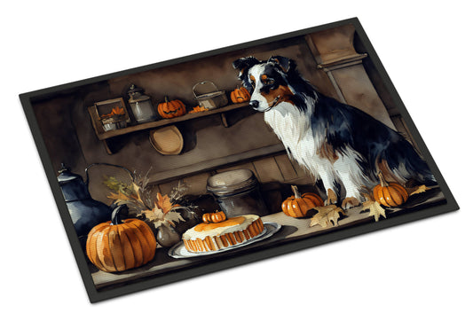 Australian Shepherd Fall Kitchen Pumpkins Doormat