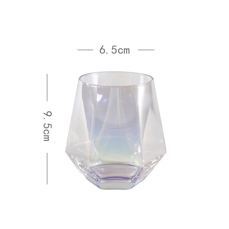 Six-Range Diamond Glass Whiskey Cup for Home Use