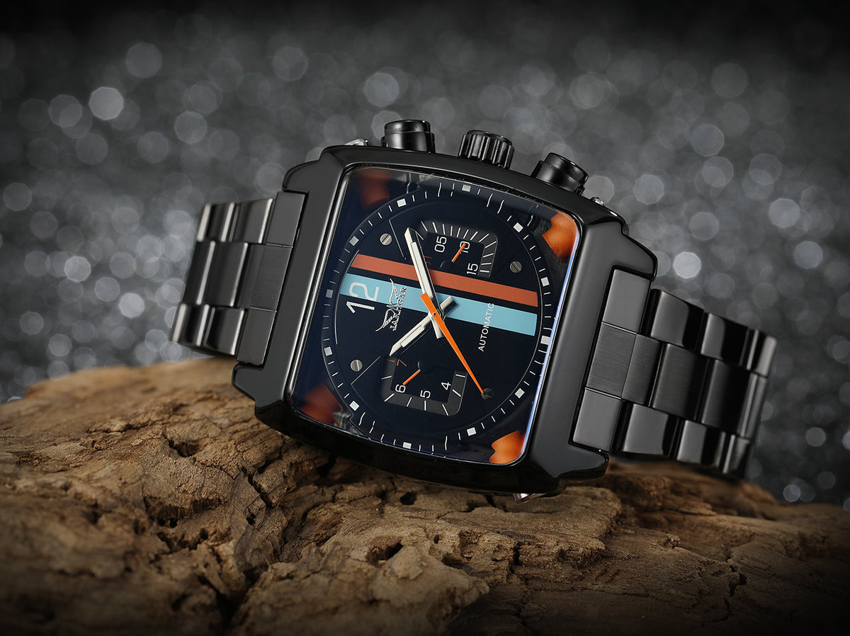 Multifunctional Square TV Style Men's Casual Watch