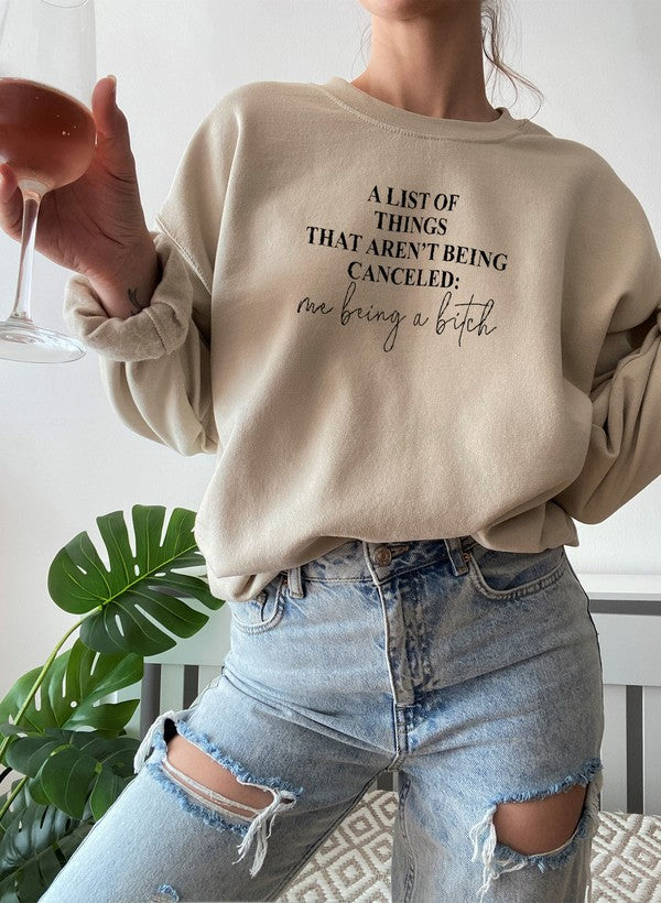 A List Of Things Sweat Shirt
