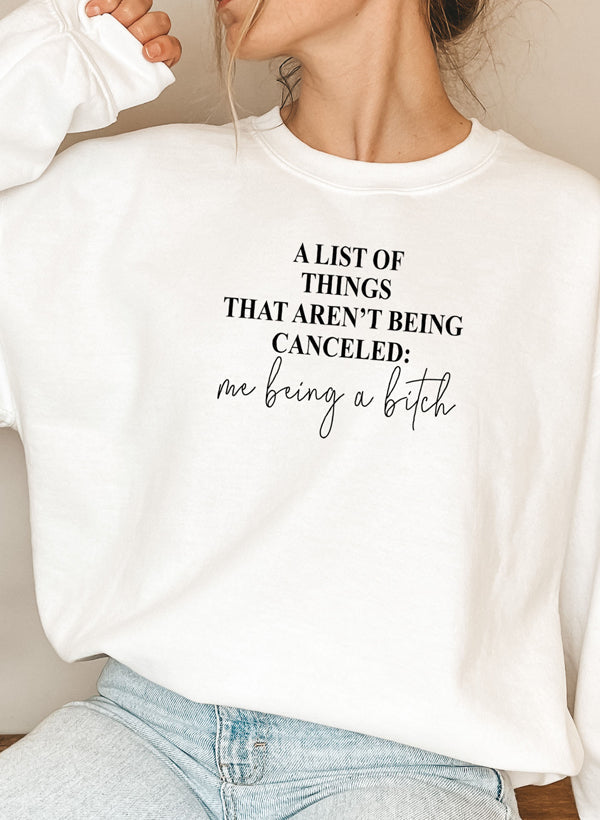 A List Of Things Sweat Shirt