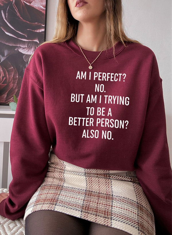 Am I Perfect Sweat Shirt